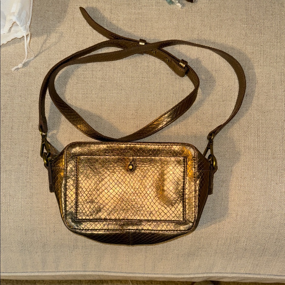 Madewell metallic bronze/Gold leather  Crossbody Bag